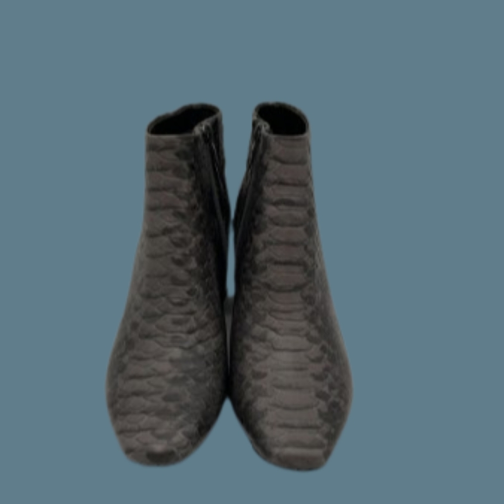 NWB Donald Pilner Leather Alek Python Print Ankle Bootie - Picture 3 of 6
